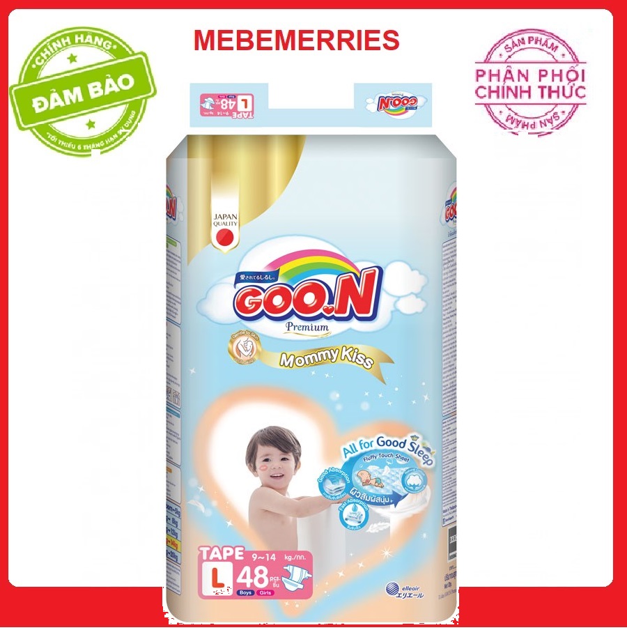 Cắt tem bỉm - tã dán goon mới size l 48 miếng