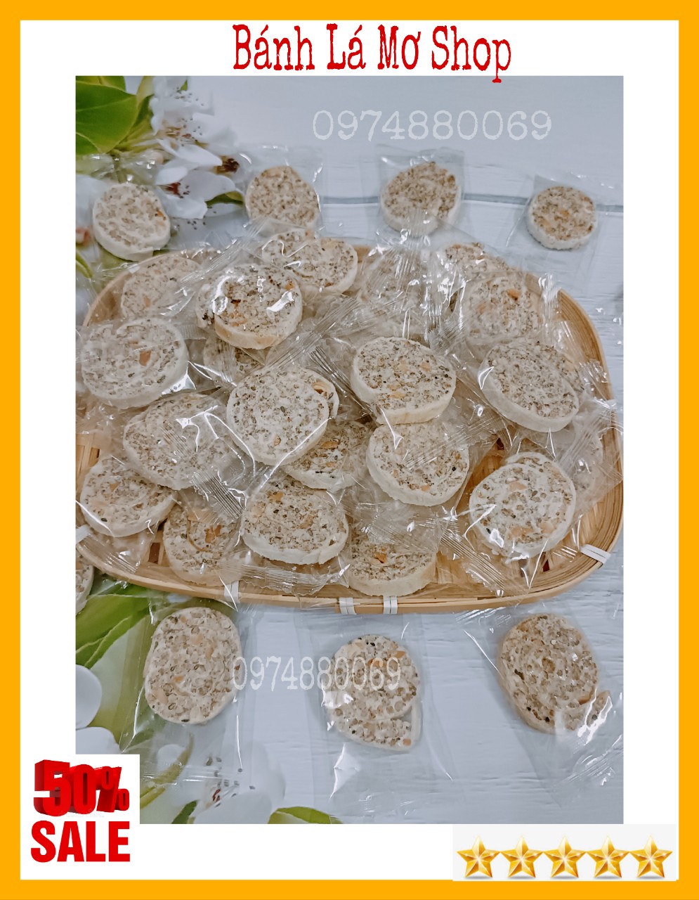 1kg kẹo gạo lứt cốt dừa đậu phộng bến tre- bánh lá mơ shop