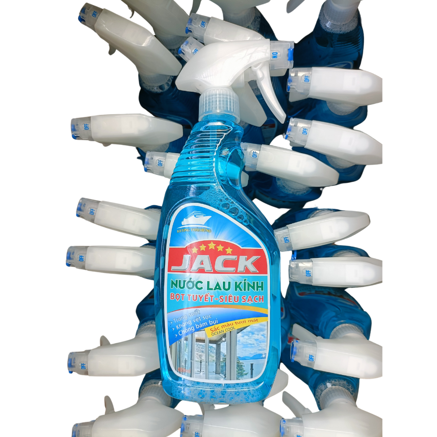 Chai 650ml, Combo 2 chai, Nước lau kính JACK đa năng sạch thơm trong suốt an toàn