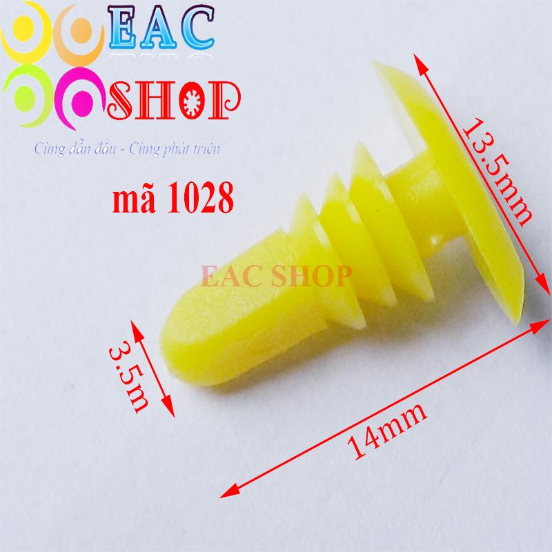 Chốt nhựa ô tô, lở nhựa ô tô ,mã 1028 vít nhựa ô tô, ốc nhựa , ốc nhựa nội, ngoại thất mã số :1028 bộ 20 cái màu VÀNG - Thu Nhung shop