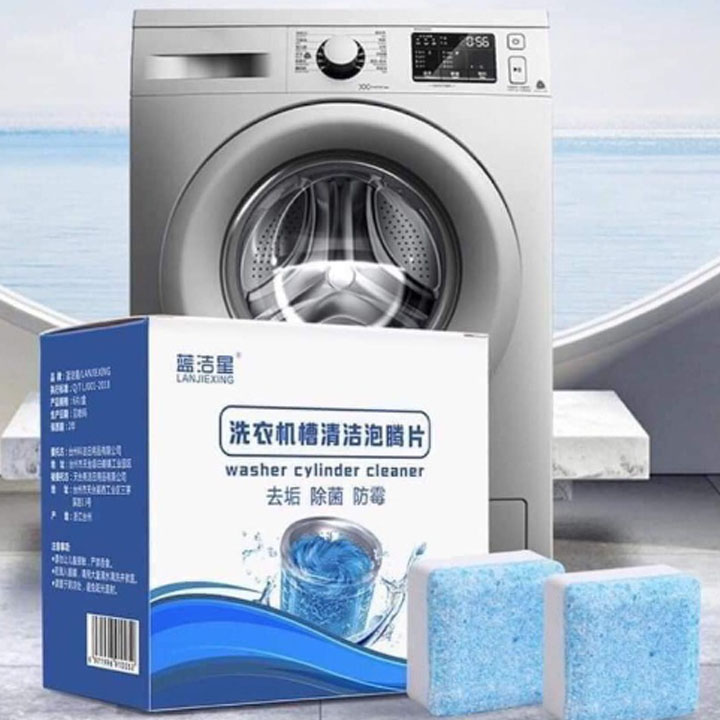Hộp 12 viên tẩy vệ sinh lồng máy giặt diệt khuẩn hiệu quả , viên sủi bọt làm sạch máy giặt, máy giặt làm sạch sâu chất khử mùi loại bỏ vết bẩn
