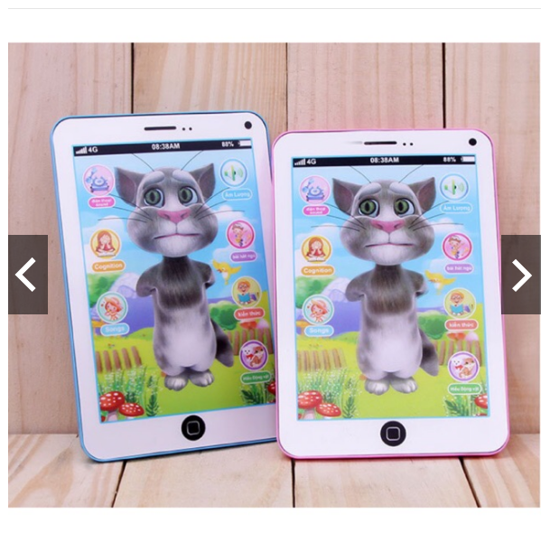 [HCM]Vỉ đồ chơi Ipad mèo Tom Cat 3D thông minh dùng pin có nhạc cho bé