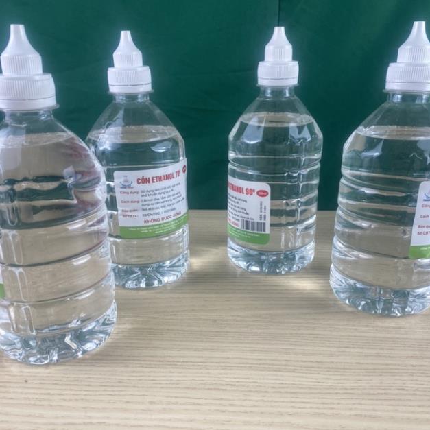 Cồn y tế - cồn 70 độ 500 ml ethanol sát khuẩn rửa tay dùng cho máy phun khử trùng chai 500 ml