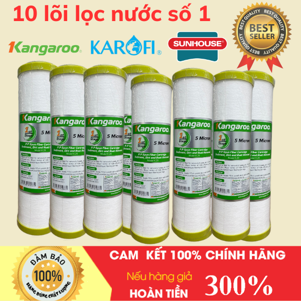 10 lõi lọc nước số 1 , lõi lọc nước số 1 kangaroo , lõi lọc nước karofi , combo 10 lõi lọc nước số 1