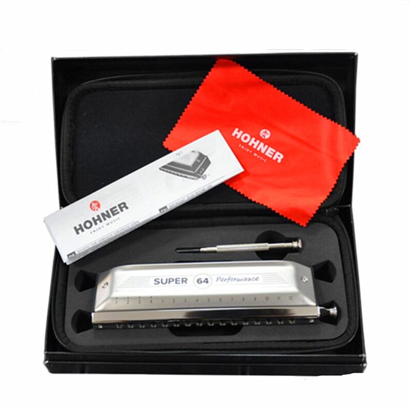 Kèn harmonica chromatic super 64 performance m758501 hohner - nhập khẩu đức - phân phối sol.g
