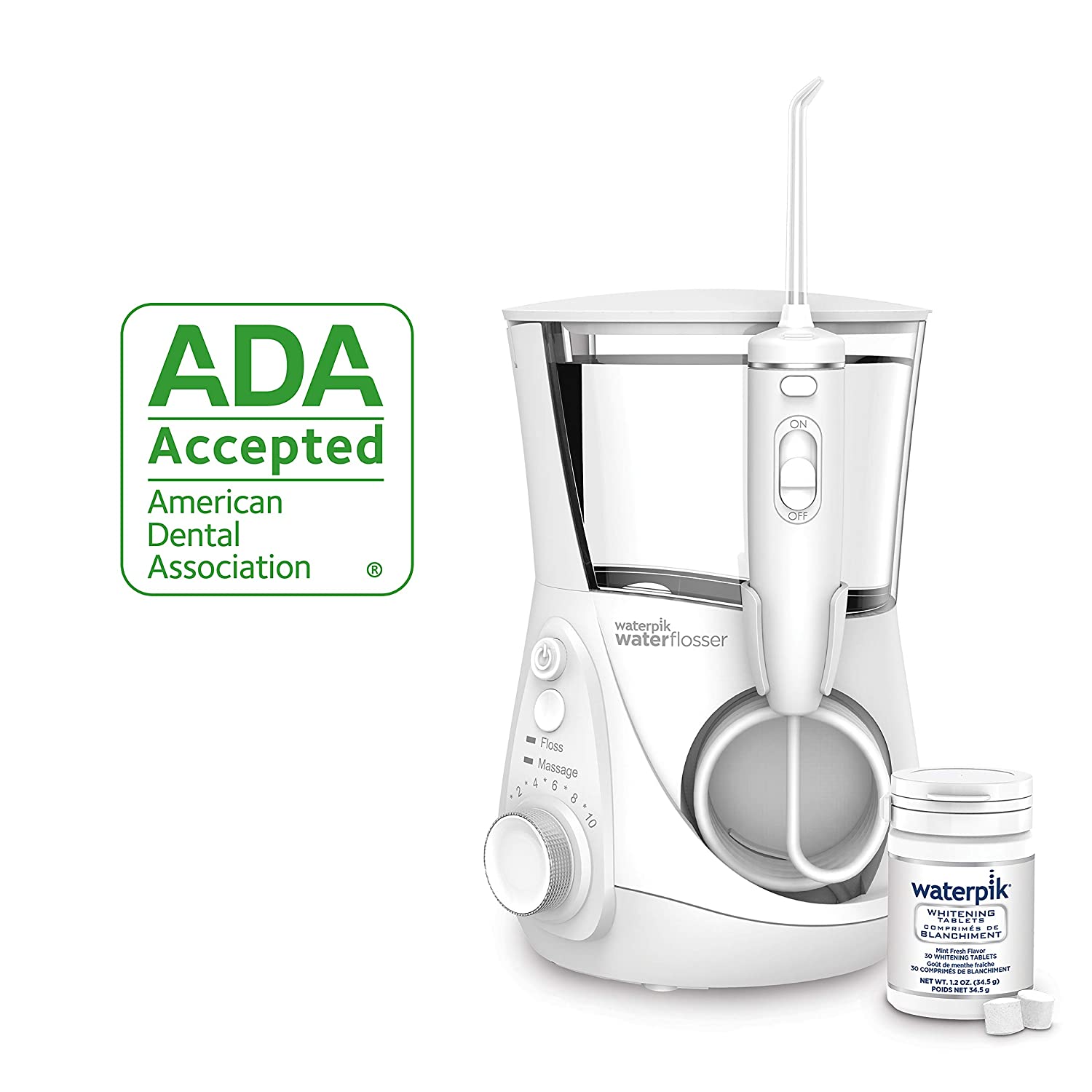 Tăm Nước Waterpik Whitening Water Flosser, White