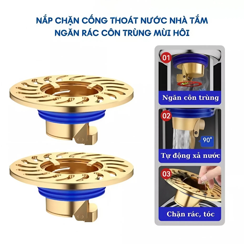 Nắp Cống Ngăn Mùi, Khử Mùi Hôi Cống - Nắp Đậy Cống Thoát Nước Bịt Ngăn Mùi Hôi Cống, Chống Côn Trùng