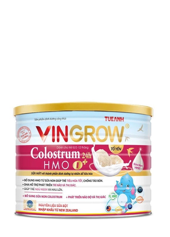 Sữa bột VinGrow Colostrum 24h HMO 0+ cho bé 0-12 tháng 400g