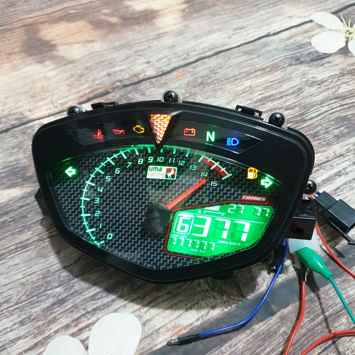 Đồng hồ điện tử KOSO Có Vân siêu chất dành cho dòng xe SIRIUS - EXCITER