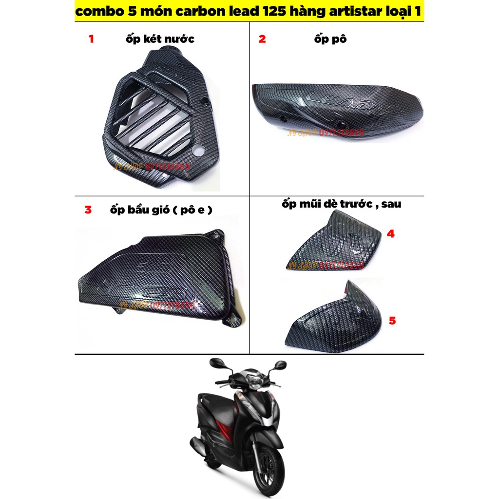 💥 combo 💥 bộ carbon 5 món cho lead 125