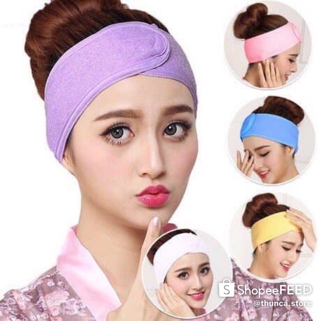 Băng đô spa quấn tóc rửa mặt đa năng, băng đô chuyên dùng trong thẩm mỹ viện, salon tóc spa