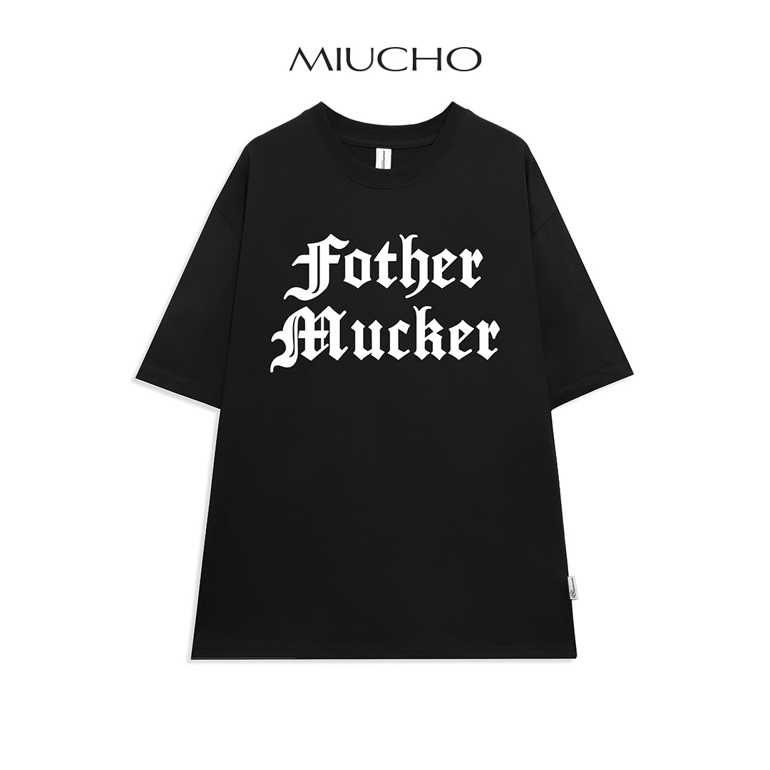 Áo thun nữ form rộng đẹp tay lỡ kiểu hàn quốc, Áo thun nữ form rộng unisex vải cotton AT254 Miucho in basic