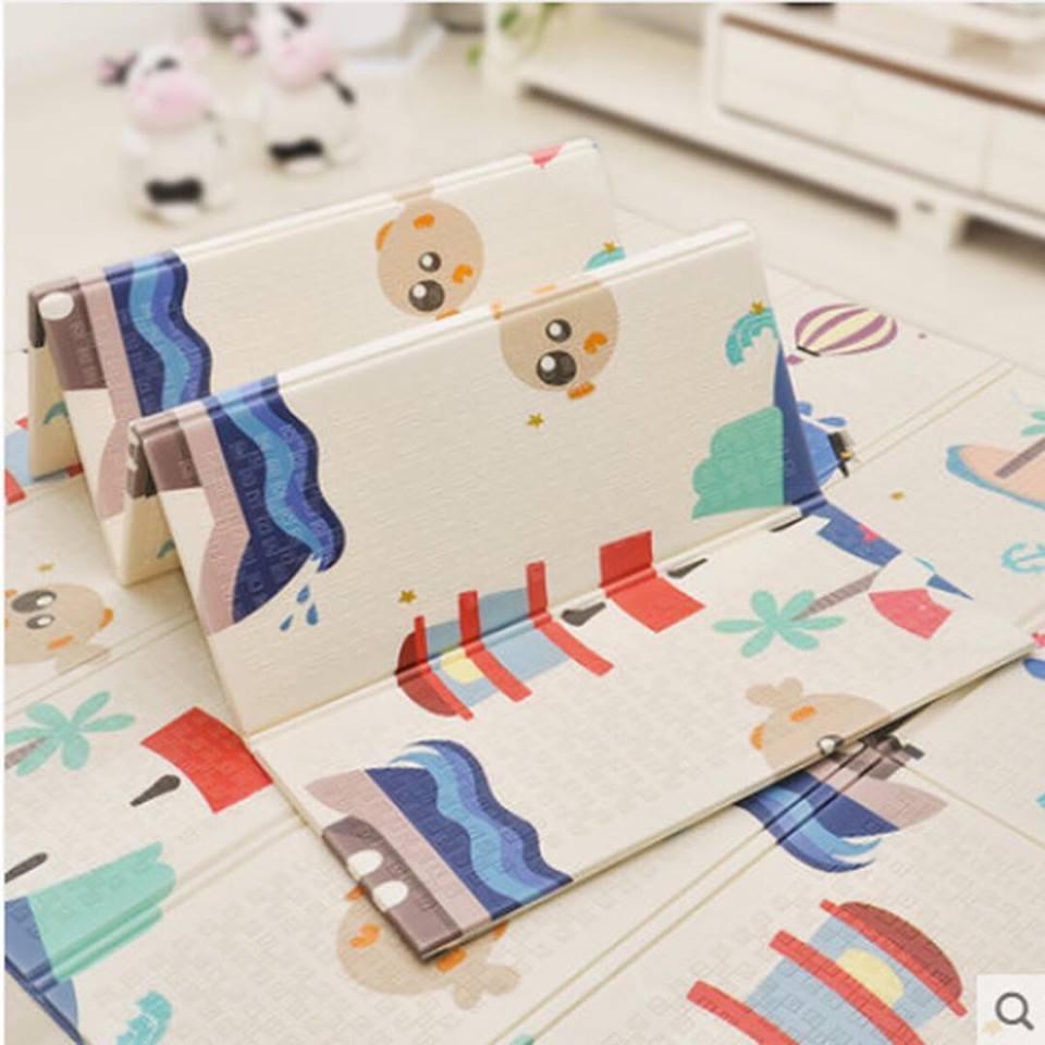 Thảm Xốp Cho Bé Gấp Gọn, Hai Mặt, Chống Thấm, Trơn Trượt, Mốc Hiệu Quả Tiện Dụng Cho Gia Đình