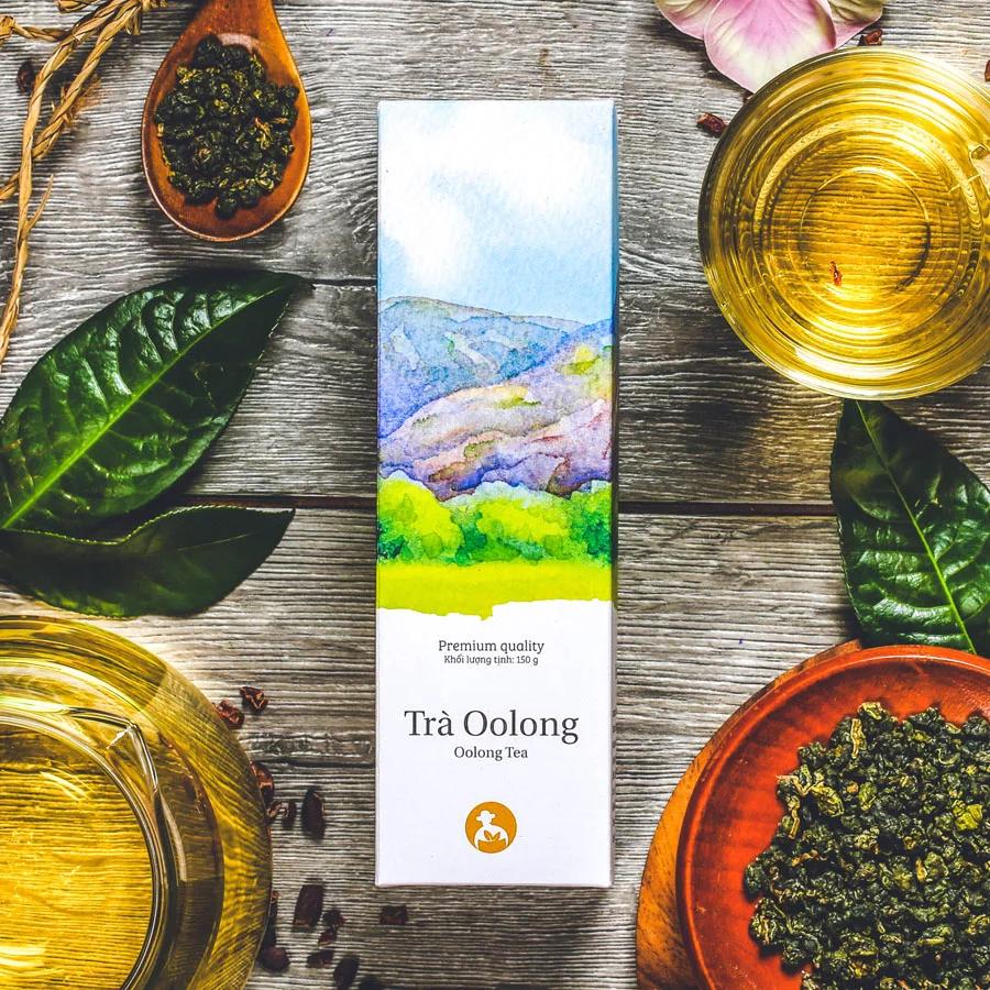 Trà oolong L'ANGFARM - Đặc Sản Đà Lạt dòng signature, 150g/hộp, mẫu lon thiếc cao