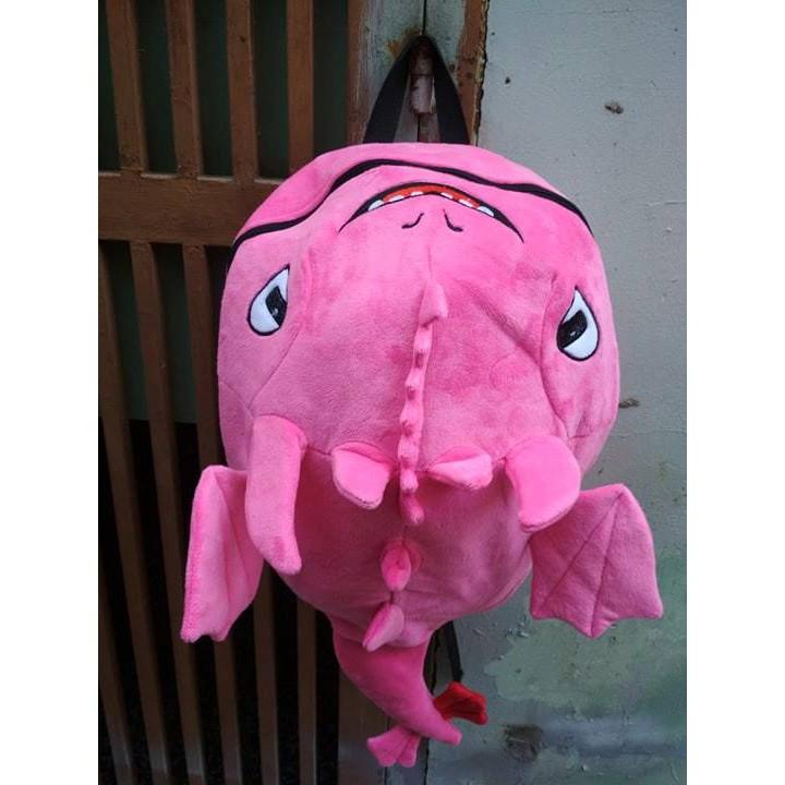 Balo con rồng màu hồng kute hơn balo khủng long, loại lớn và vải nhung