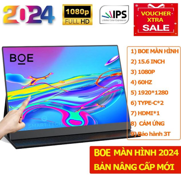 BOE Màn hình di động cảm ứng IPS FHD/2.5K, 60hz-144hz Type C / HDMI Portable Monitor