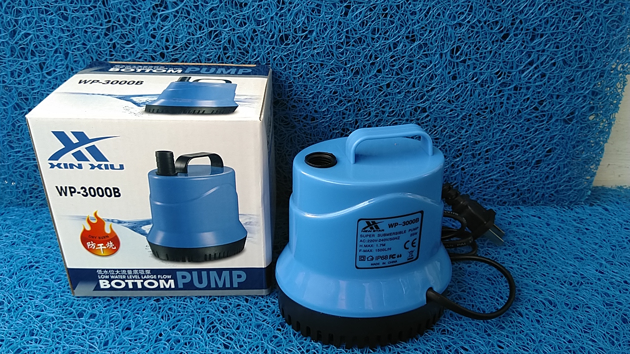 Máy bơm Xinxiu hút đáy 360 độ, 400-5500L/hr dùng cho hồ cá.