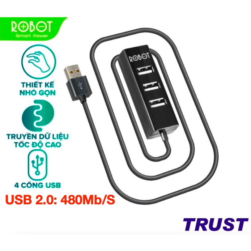 Usb hub 4 cổng-hub chuyển đổi chia cổng usb robot h140, h160, acome ah300 mở rộng 4 cổng usb 3.0, usb 2.0