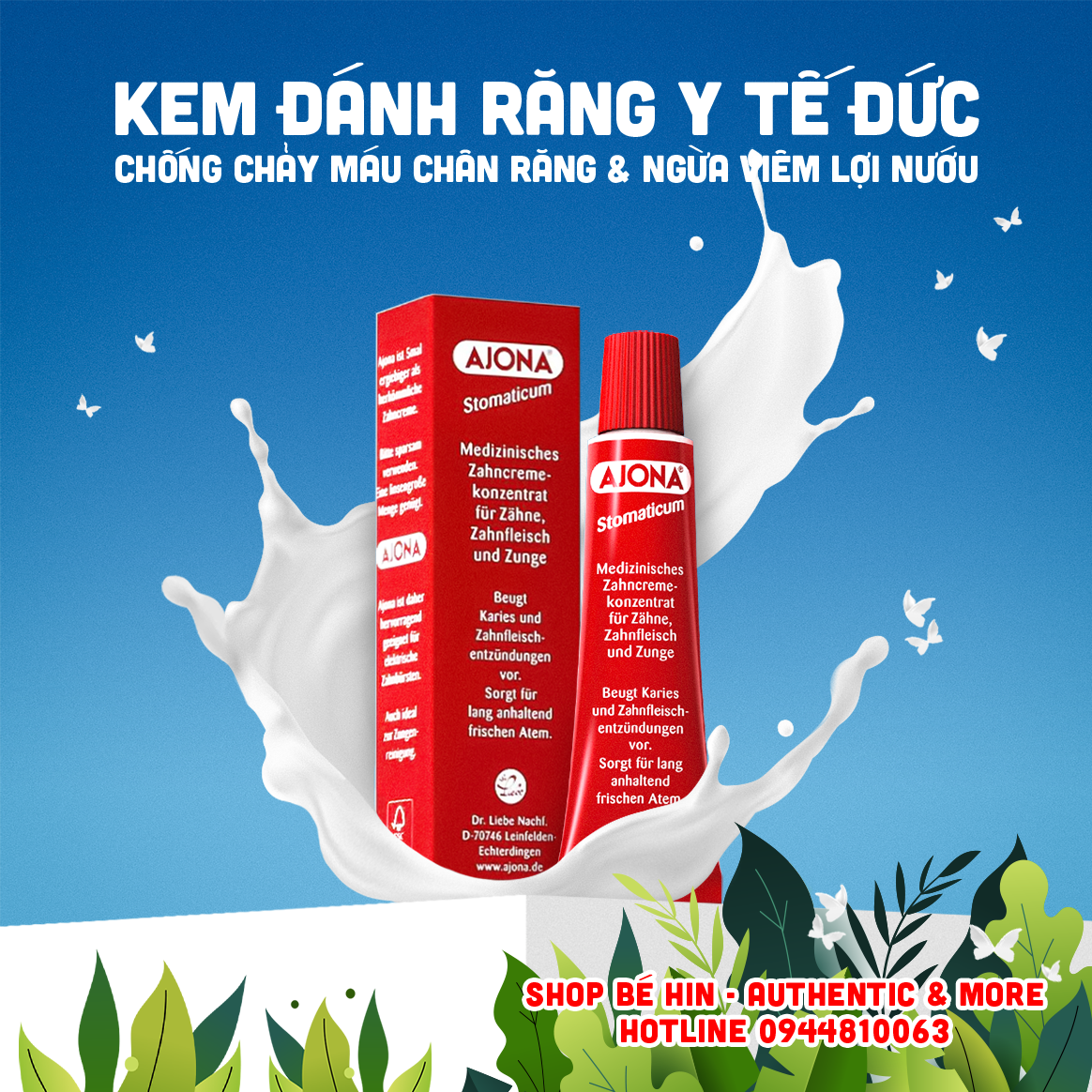 Kem đánh răng y tế Đức Ajona, Parodontax, Lacalut Aktiv phòng chống chảy máu chân răng, ngăn ngừa viêm lợi nướu rất hiệu quả