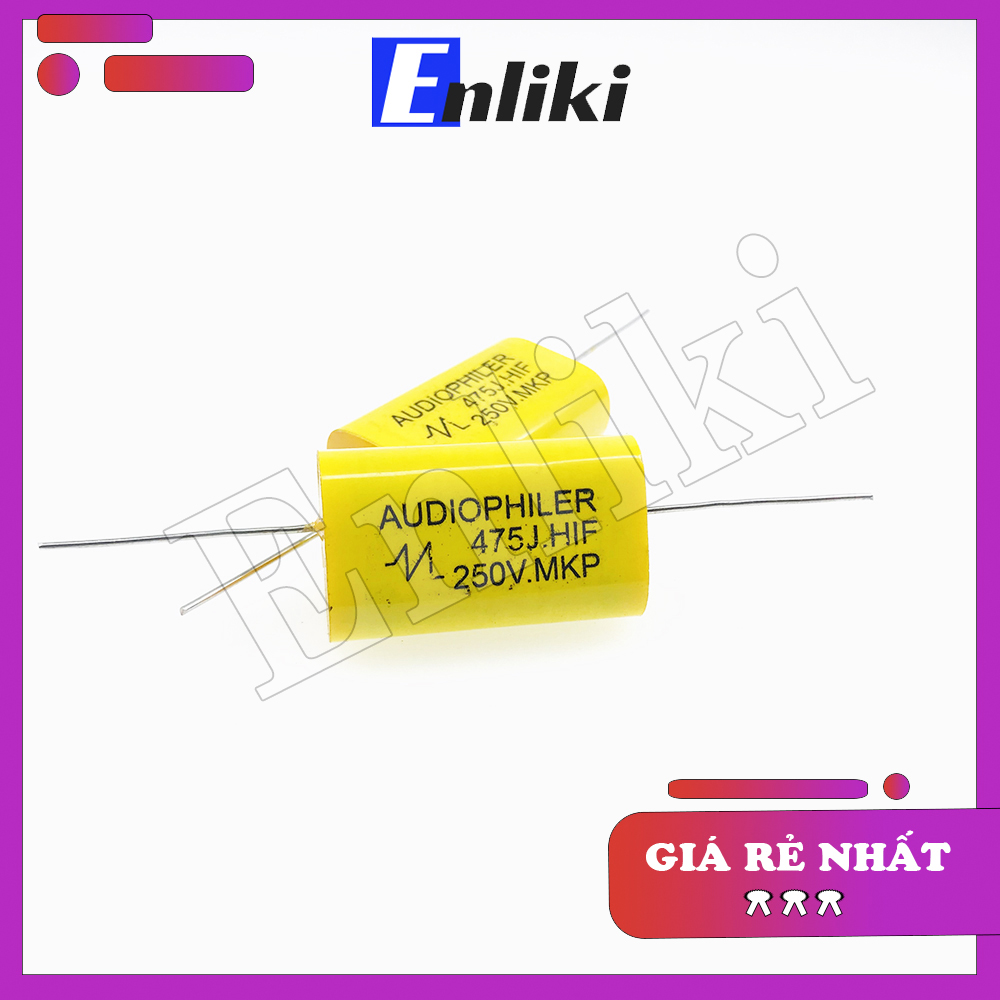 Tụ 4.7uf audiophiler 250v 475j màu vàng