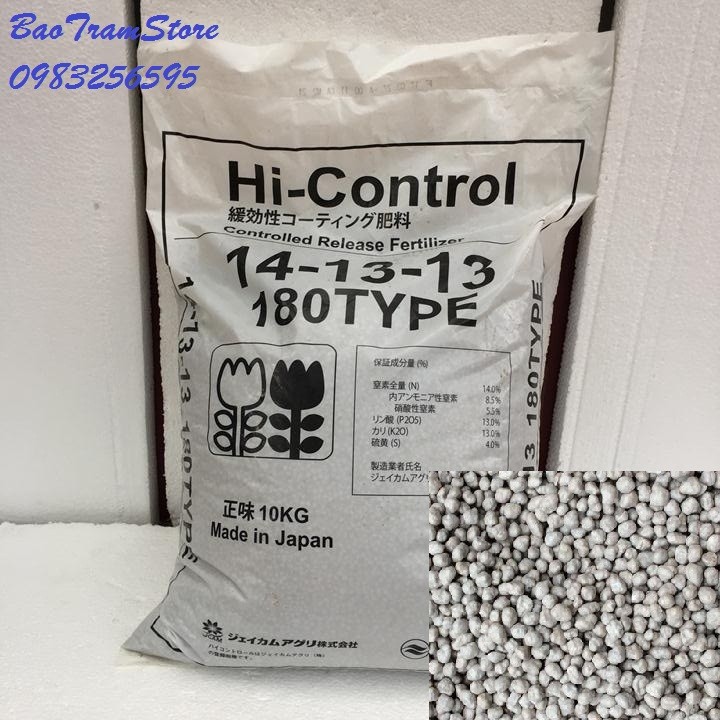 Phân tan chậm Nhật bản Hi-Control 14-13-13 tốt cho cây trồng bao 10kg