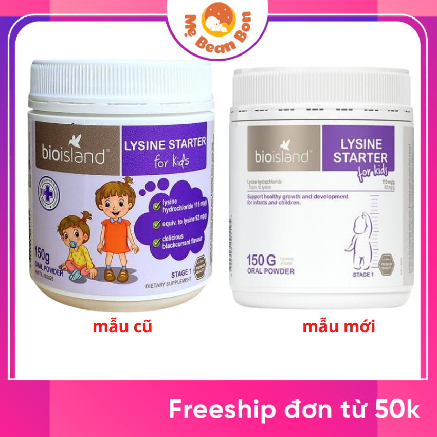 bột tăng chiều cao Bioisland Lysine Starter For Kids Úc 150 gram giúp hấp thụ canxi phát triển chiều cao hỗ trợ hệ miễn dịch giúp ăn uống ngon (làm tăng sự thèm ăn) cho trẻ từ 7 tháng tuổi