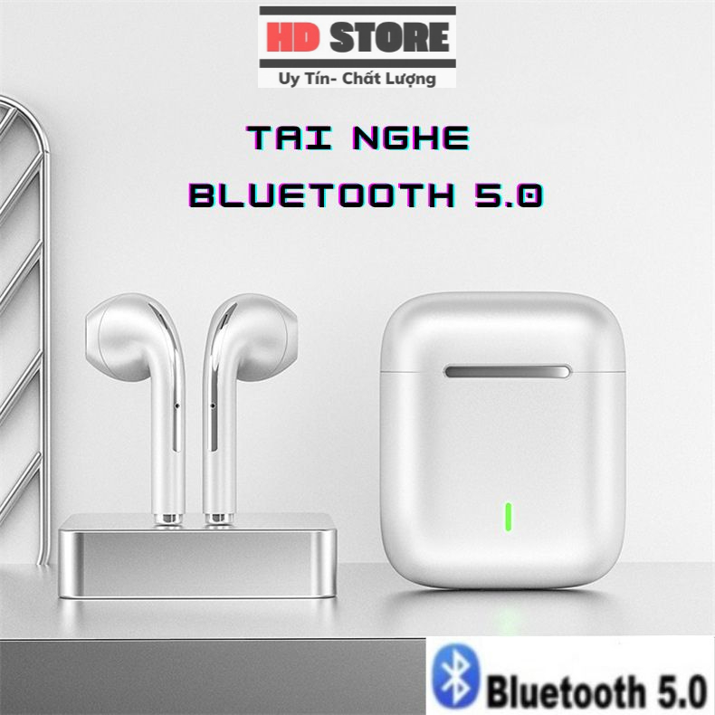 Tai nghe bluetooth j18 tws 5.0 không dây cảm ứng chống nước ipx5