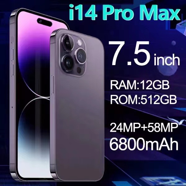 ip14 pro max giá rẻ pin lớn 6800mAh 7.5 inch full màn hình 12GB + 512GB