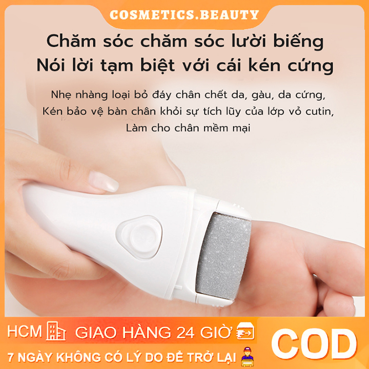 Máy chà gót chân tẩy tế bào chết pin tích điện 2 đầu mài dụng cụ chà gót chân chuyên dụng chết an toàn