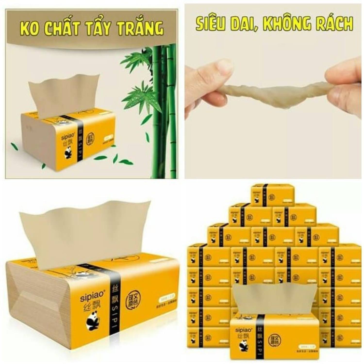 Combo 10 gói giấy ăn gấu trúc, giấy ăn gấu trúc lᴏại 1, khăn giấy gấu trúc sipiao, Khăn giấy rút, khăn giấy vuông, giấy sipiao 10 gói, giấy ăn gấu trúc lᴏại 1, khăn ăn vuông