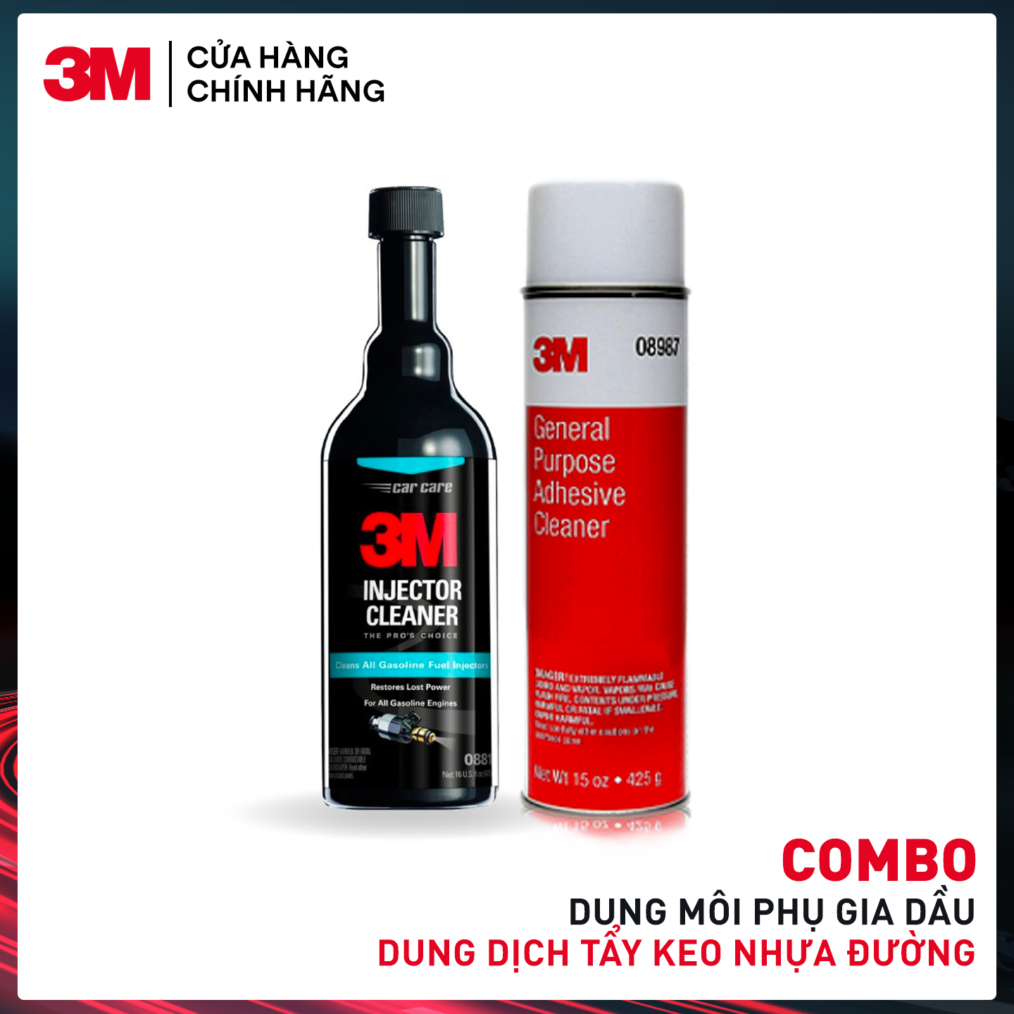 Smart combo dung môi phụ gia dầu 08815 + dung dịch tẩy keo, nhựa đường 08987