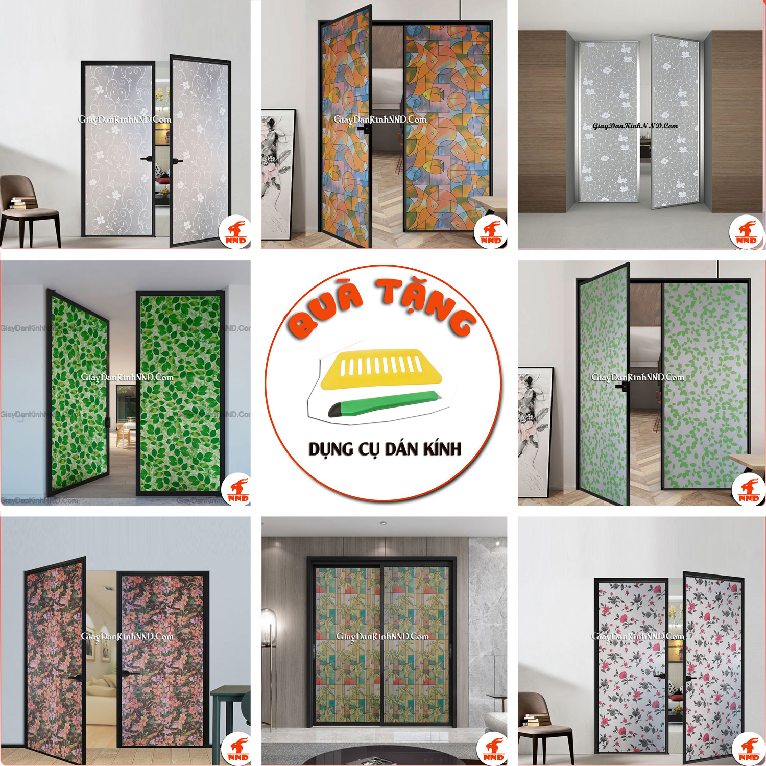 Giấy dán kính trang trí cửa sổ chắn sáng chống nắng chống chói