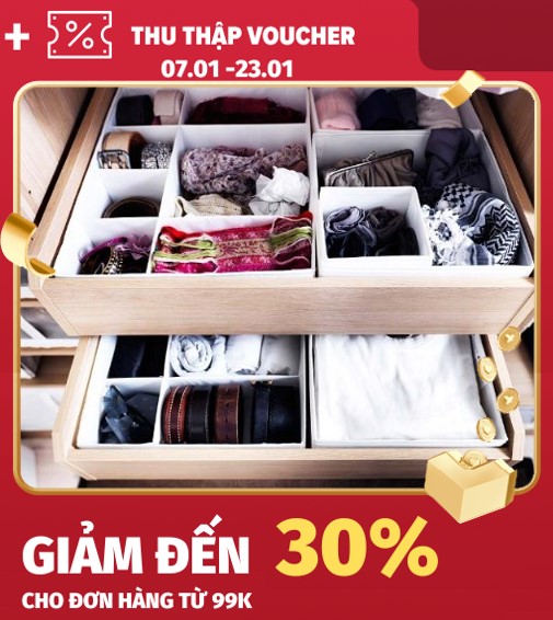 [ chất lượng ] BỘ 6 HỘP ĐỰNG ĐỒ IKEA SKUBB cao cấp