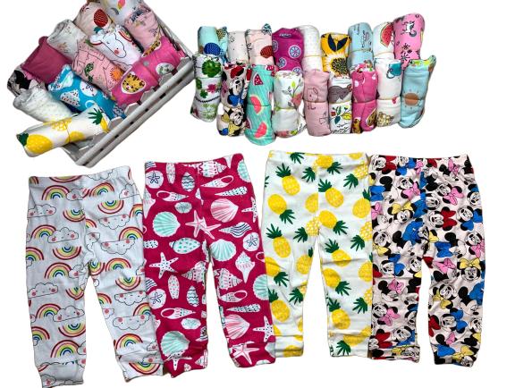 [HCM]Quần dài bozip bé gái - vải borip xuất dư from to chuẩn loại 1 - set 5 cái -  hàng xuất xịn màu sắc dễ thương từ 6 -18 KG - quần chục dài cho bé gái