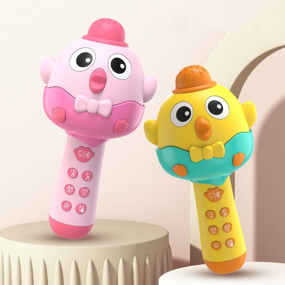 Trẻ em dễ thương gà sớm dạy câu đố karaoke microphone âm thanh tất cả trong một micro sạc đồ chơi âm nhạc Phiên bản việt nam