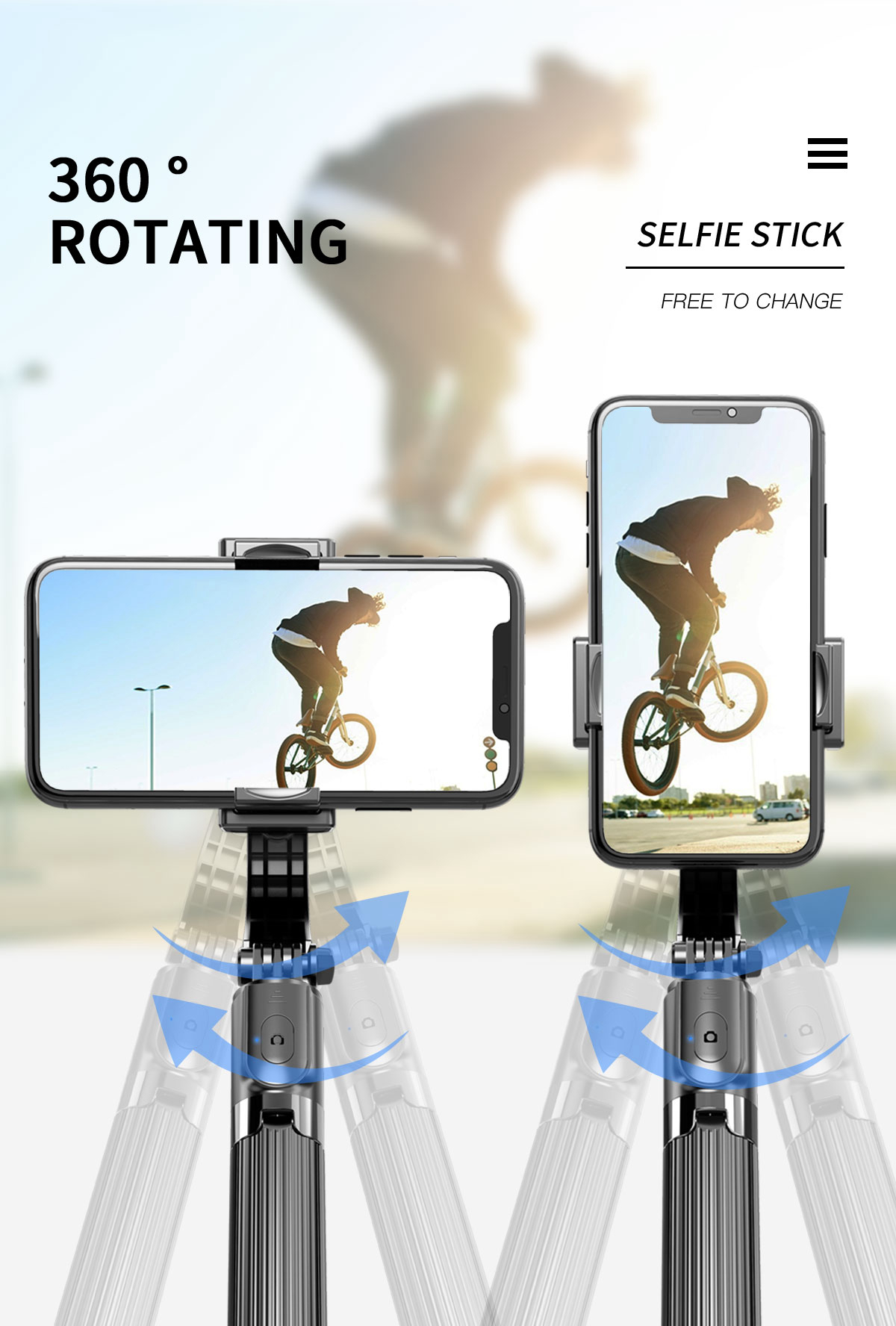 GẬY CHỐNG RUNG GIMBAL STABILIZER L08 - Selfie Stick Tripod, Selfieshow L08 Gimbal Cầm Tay Ổn Định Hỗ Trợ Quay Video Youtube, Vlog Travel