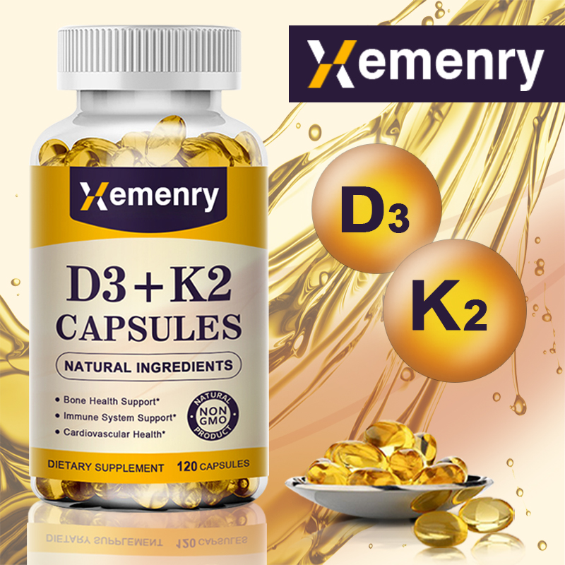VIÊN NANG D3+ K2 Giàu Vitamin D3+K2 Hỗ trợ Sức khỏe Xương và Hệ Miễn dịch