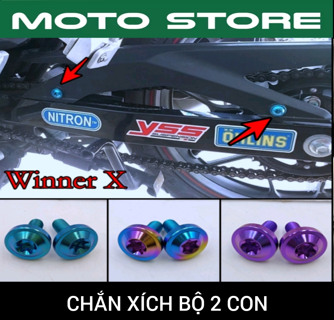 Ốc titan gr5 lắp chắn xích winner, exciter ...