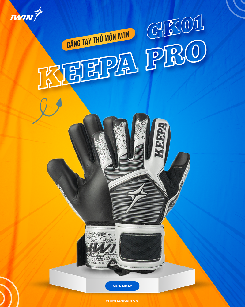 Găng tay thủ môn iwin keepa pro gk01 chính hãng