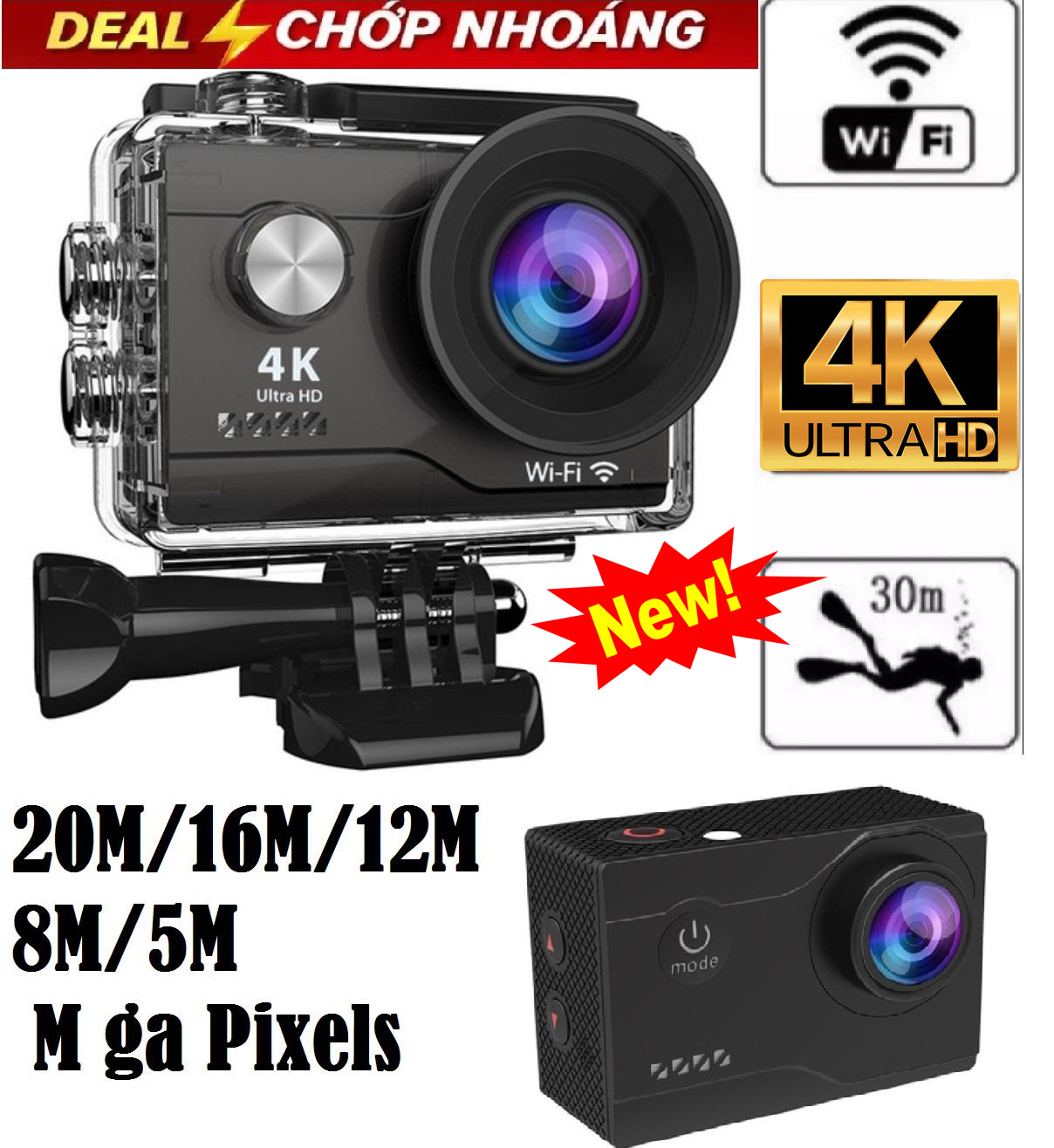 [HCM]( Quay Cực Nét - Chống Nước ) Camera Hành Trình 4K Chống Rung Chống Nước Camera hành trình xe máy chống rung vietmap.