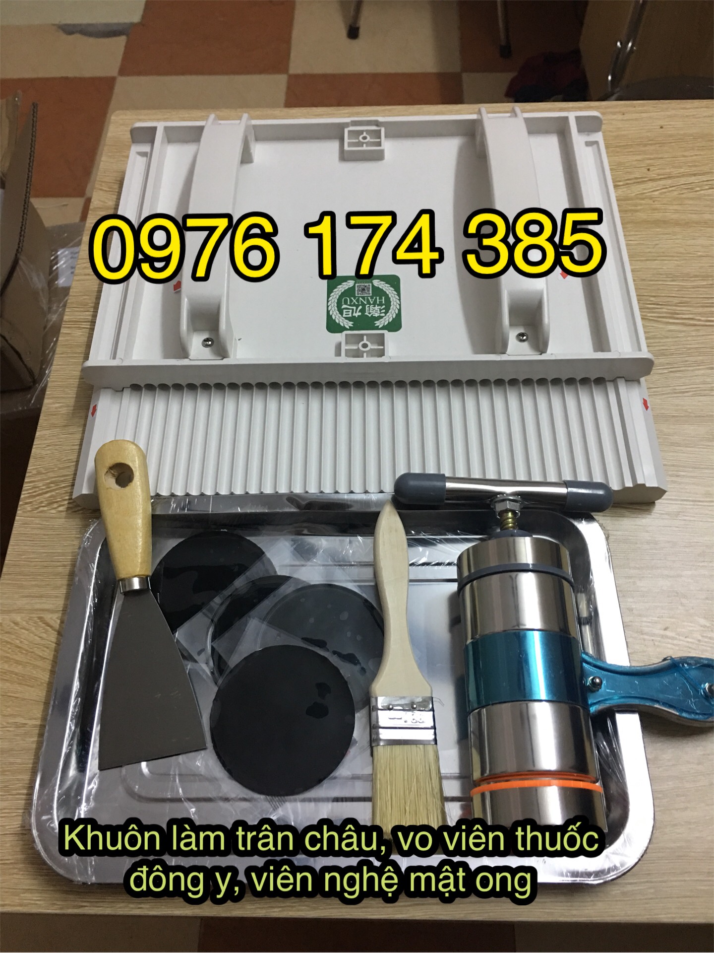 Khuôn làm viên hoàn đông y thủ công bàn nhựa ABS