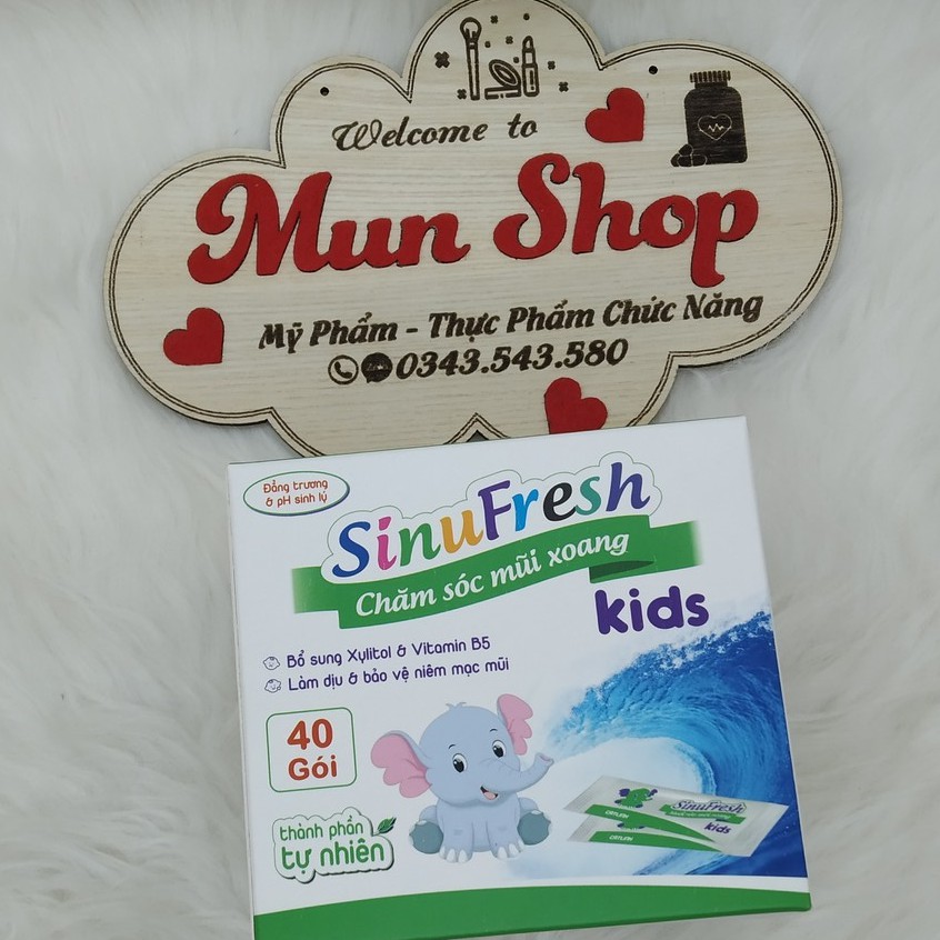 Sinufresh kids - muối rửa mũi xoang trẻ em hộp 40 gói