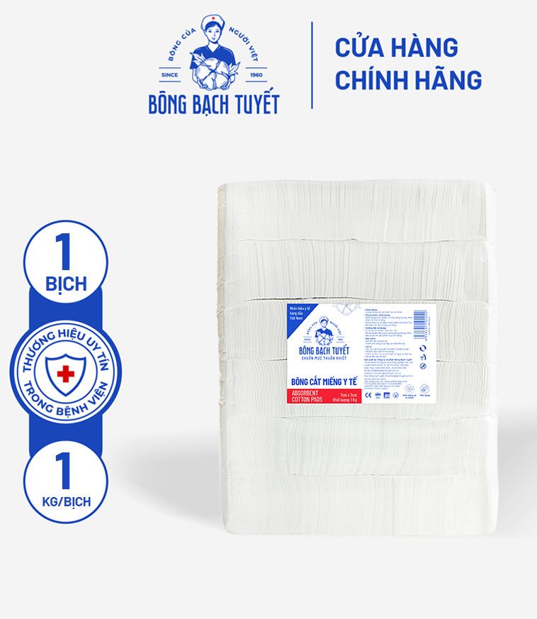 [HCM]BÔNG CẮT 7x7CM - 1KG BÔNG BẠCH TUYẾT