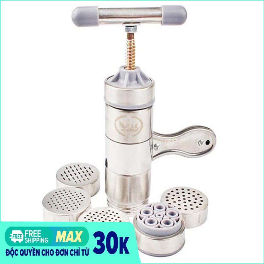 Dụng cụ ép bún, mỳ tươi bằng tay Limai LM-20 (Bạc)+Tặng Vòng tỳ hưu phong thủy