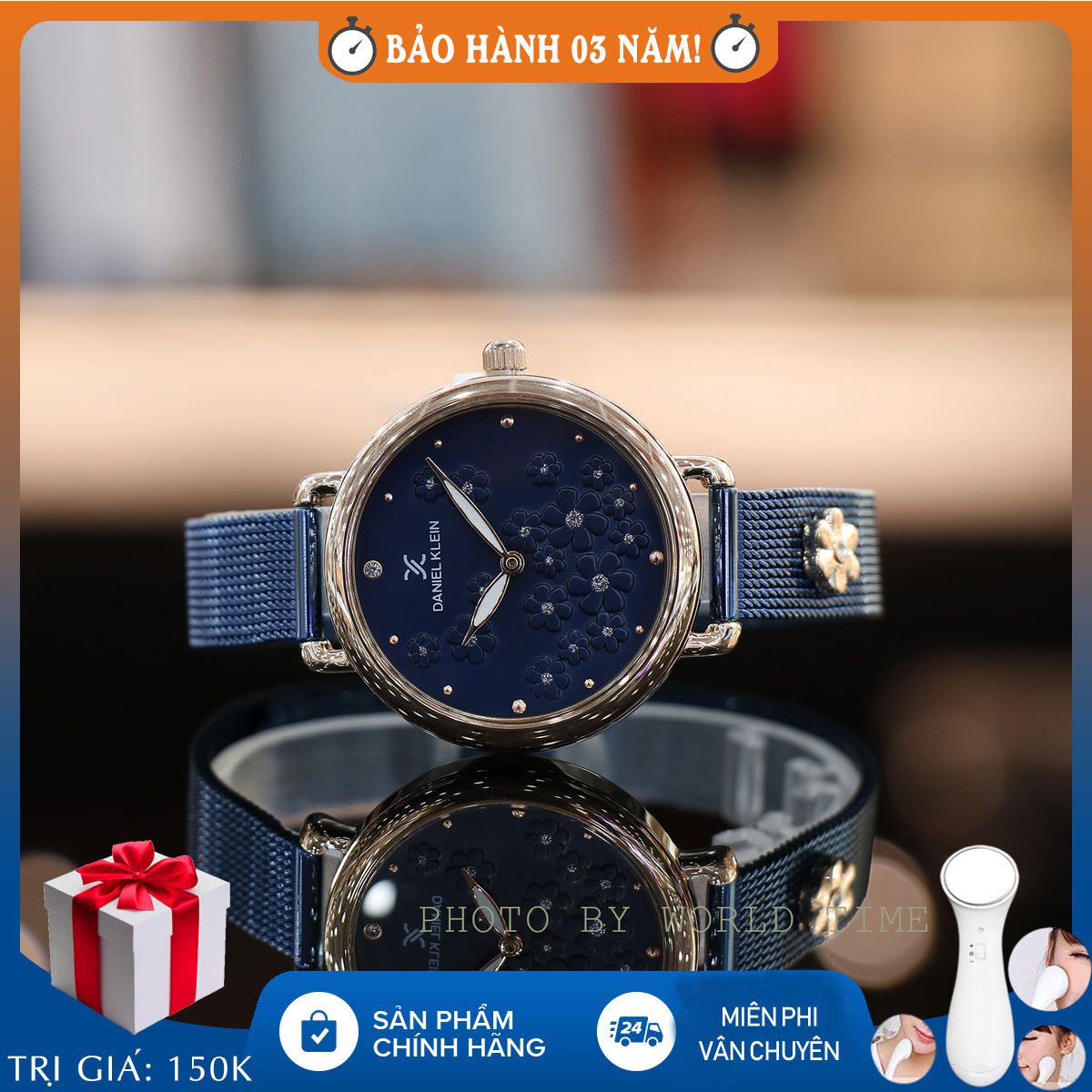 Đồng hồ nữ dây kim loại, Daniel Klein DK.1.12291, full box và thẻ bảo hành quốc tế 2 năm, chống nước