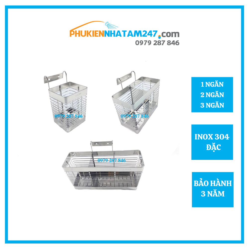 Ống đựng đũa muỗng Inox 304 PHÁT ĐẠT , giá để đũa, hộp để đũa thìa inox cao cấp, ống đũa inox vuông.
