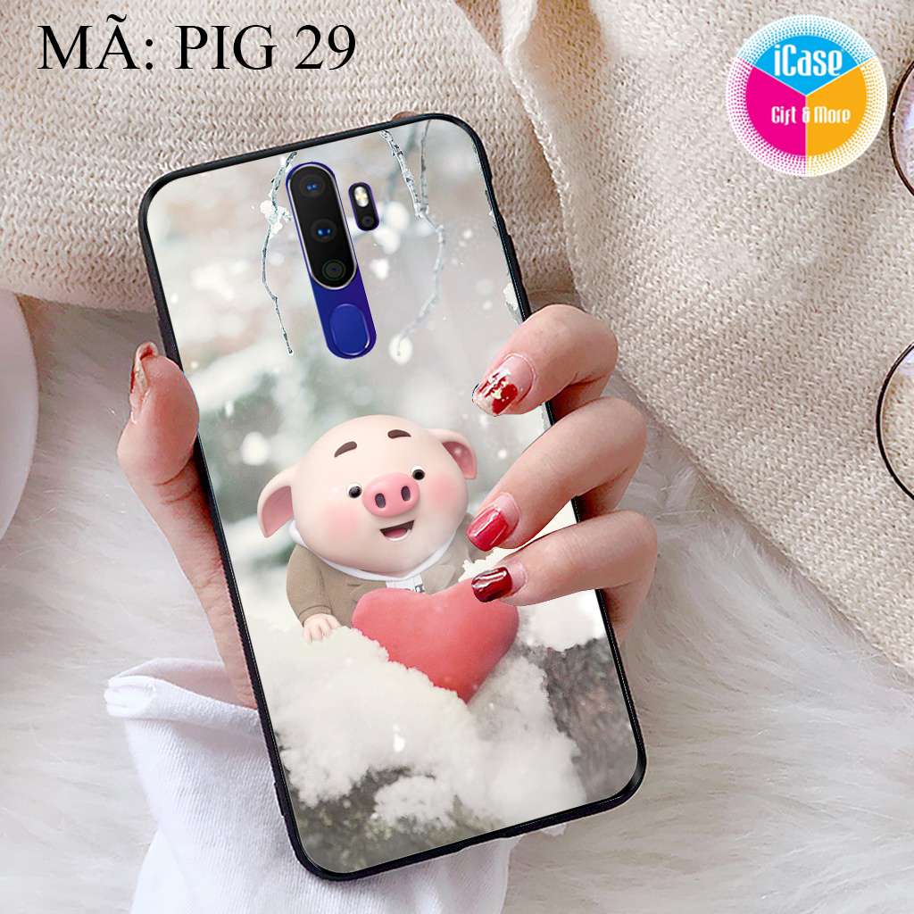 [HCM]Ốp lưng iCase dành cho Oppo A5 2020 viền dẻo TPU BST Pig Cute