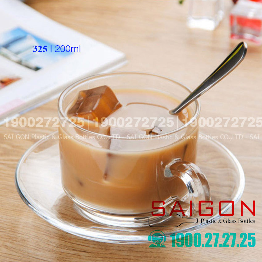 Bộ tách thủy tinh union cafe nóng 200ml | nhập khẩu thái lan