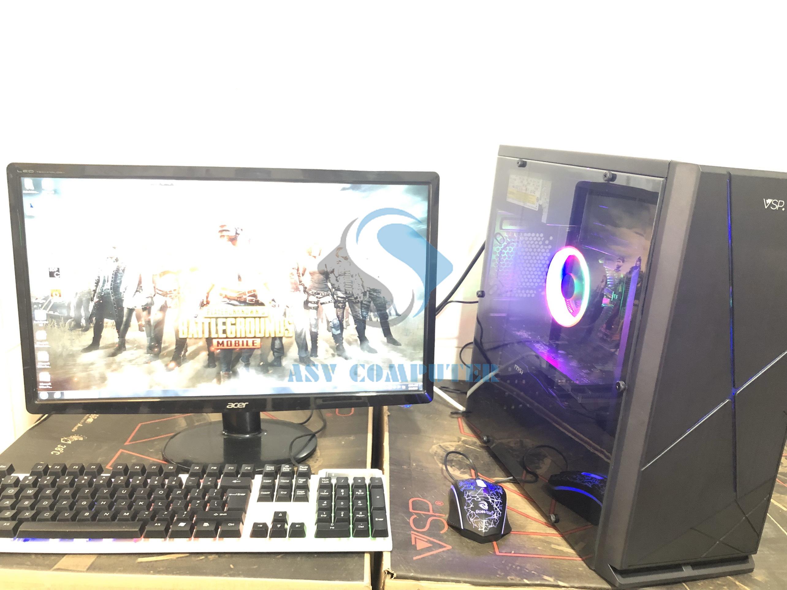 [Trả góp 0%]Máy vi tính chơi game Liên Minh max setting Rules of Survival CF..học tập giải trí màn hình 22in led full HD 1920x1080