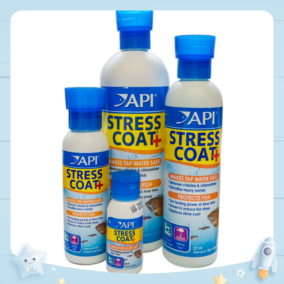 Api stress coat - dành cho cá cảnh 473ml tặng 100gr đá nham thạch